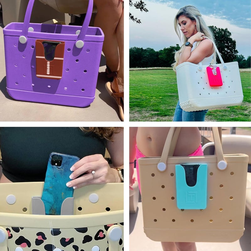 Tributary Brands - Football Phone Holder for Bogg Bag and Simple Modern Bag - Made of Silicone and Fits All Phone Sizes - Image 2